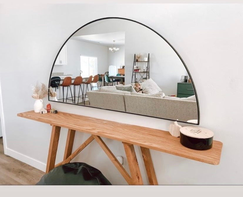 Half-Circle Metal Mirror