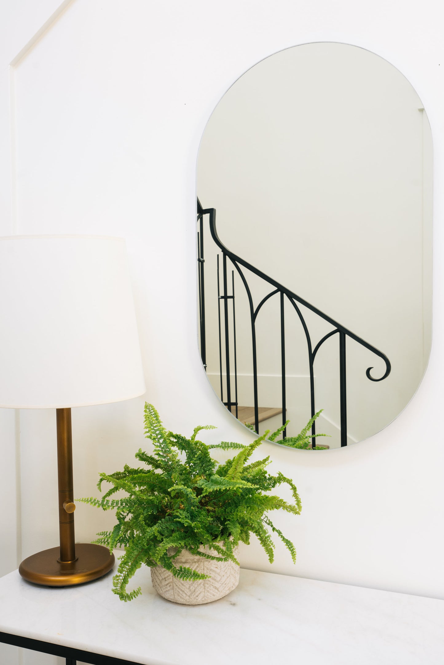 Bespoke Frameless Oval Mirror