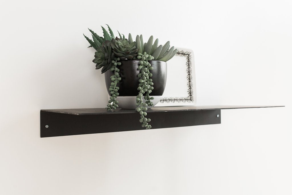 Bent Steel Floating Shelves